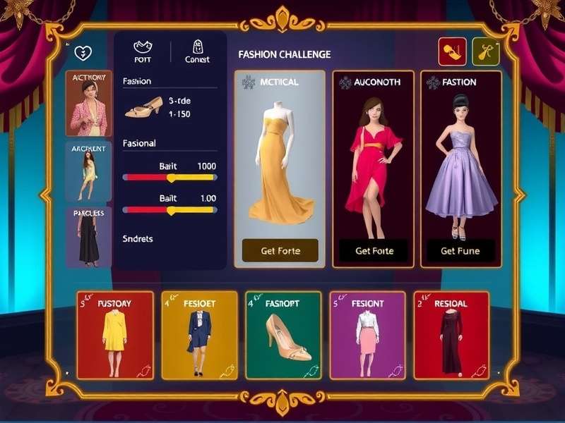 Glowing Glamour fashion challenge screen